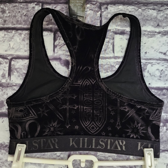 Killstar 'Wicked B*tch' Black Velvet Matching Bra & Panty Set - XS, XS - Picture 3 of 10